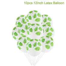 Load image into Gallery viewer, FENGRISE Jungle Party Palm Leaf Balloons Birthday party Supply Tropical Luau Summer Safari Party Decor Hawaii Party Decorations