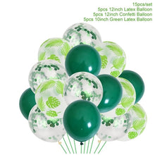 Load image into Gallery viewer, FENGRISE Jungle Party Palm Leaf Balloons Birthday party Supply Tropical Luau Summer Safari Party Decor Hawaii Party Decorations