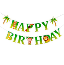 Load image into Gallery viewer, FENGRISE Jungle Party Palm Leaf Balloons Birthday party Supply Tropical Luau Summer Safari Party Decor Hawaii Party Decorations