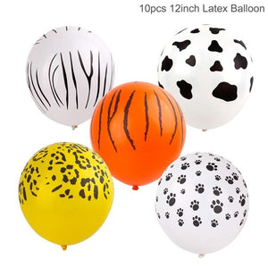 FENGRISE Jungle Party Palm Leaf Balloons Birthday party Supply Tropical Luau Summer Safari Party Decor Hawaii Party Decorations