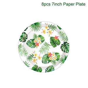 FENGRISE Jungle Party Palm Leaf Balloons Birthday party Supply Tropical Luau Summer Safari Party Decor Hawaii Party Decorations