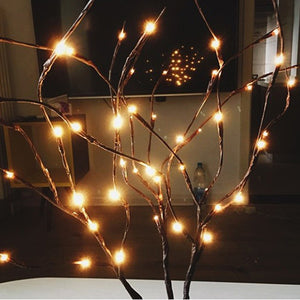 LED Willow Branch Lamp Floral Lights 20 Bulbs Home New Year Party Decor Wedding Birthday Valentine' Day Gift Glow Party Supply