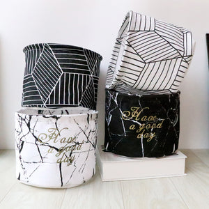 Desktop storage box container bedside cabinet wardrobe cosmetic storage canvas large capacity cosmetic storage box 5.16