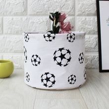 Load image into Gallery viewer, Desktop storage box container bedside cabinet wardrobe cosmetic storage canvas large capacity cosmetic storage box 5.16