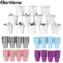 Load image into Gallery viewer, OurWarm 50/36 Baby Shower Candy Box Metal Buckets Pots Mini Pail Tins Sweet Tree Plant Candy Bar Wedding Party Favors Gift Boxes