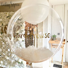 Load image into Gallery viewer, Transparent Bubble Balloons Wedding Birthday Feathers Sticker Feather Party Decor DIY Gifts Super Clear Helium Bobo Globos