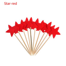 Load image into Gallery viewer, 20pcs/lot Lovely Glitter Heart Star Shape Cupcake Toppers Birthday Wedding Party Decoration Cake Topper Decoration Food Picks