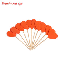 Load image into Gallery viewer, 20pcs/lot Lovely Glitter Heart Star Shape Cupcake Toppers Birthday Wedding Party Decoration Cake Topper Decoration Food Picks