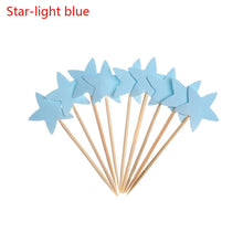 Load image into Gallery viewer, 20pcs/lot Lovely Glitter Heart Star Shape Cupcake Toppers Birthday Wedding Party Decoration Cake Topper Decoration Food Picks