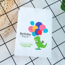 Load image into Gallery viewer, 25pcs kraft paper happy birthday treat favor bags for Children&#39;s birthday party decorations candy popcorn buffet gift bag