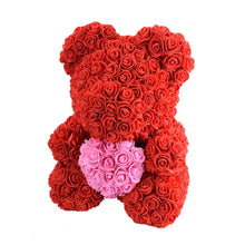 Load image into Gallery viewer, 2019 Hot Sale 40cm Bear of Roses Artificial Flowers Home Wedding Festival DIY Cheap Wedding Decoration Gift Box Wreath Crafts