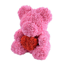 Load image into Gallery viewer, 2019 Hot Sale 40cm Bear of Roses Artificial Flowers Home Wedding Festival DIY Cheap Wedding Decoration Gift Box Wreath Crafts
