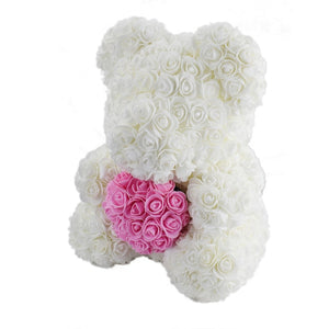 2019 Hot Sale 40cm Bear of Roses Artificial Flowers Home Wedding Festival DIY Cheap Wedding Decoration Gift Box Wreath Crafts