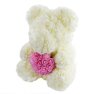 2019 Hot Sale 40cm Bear of Roses Artificial Flowers Home Wedding Festival DIY Cheap Wedding Decoration Gift Box Wreath Crafts