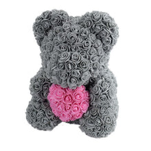 Load image into Gallery viewer, 2019 Hot Sale 40cm Bear of Roses Artificial Flowers Home Wedding Festival DIY Cheap Wedding Decoration Gift Box Wreath Crafts