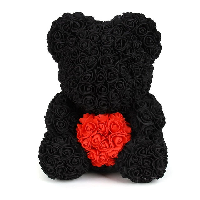 2019 Hot Sale 40cm Bear of Roses Artificial Flowers Home Wedding Festival DIY Cheap Wedding Decoration Gift Box Wreath Crafts