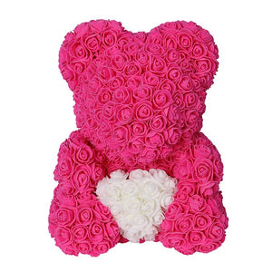 2019 Hot Sale 40cm Bear of Roses Artificial Flowers Home Wedding Festival DIY Cheap Wedding Decoration Gift Box Wreath Crafts