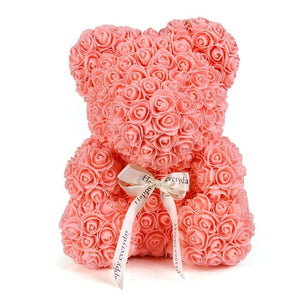 2019 Hot Sale 40cm Bear of Roses Artificial Flowers Home Wedding Festival DIY Cheap Wedding Decoration Gift Box Wreath Crafts