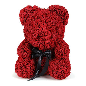 2019 Hot Sale 40cm Bear of Roses Artificial Flowers Home Wedding Festival DIY Cheap Wedding Decoration Gift Box Wreath Crafts