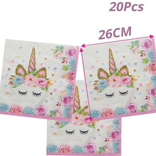 Load image into Gallery viewer, 100pcs DIY Wedding Birthday Party Sweet Cellophane Clear Candy Storage Bags Cookies Lollipops Cake Packaging Unicorn Decoration