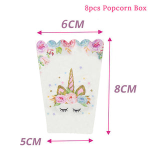 100pcs DIY Wedding Birthday Party Sweet Cellophane Clear Candy Storage Bags Cookies Lollipops Cake Packaging Unicorn Decoration