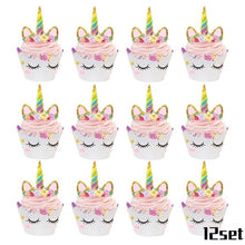 Load image into Gallery viewer, 100pcs DIY Wedding Birthday Party Sweet Cellophane Clear Candy Storage Bags Cookies Lollipops Cake Packaging Unicorn Decoration