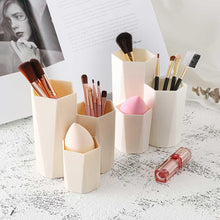 Load image into Gallery viewer, Makeup Organizer Plastic Makeup Box 3 Lattices Jewelry Cosmetics Brush Storage Box For Office Desk Stationery Organizers