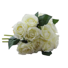 Load image into Gallery viewer, Artificial red Rose Heads Flower 1 bouquet 10pcs