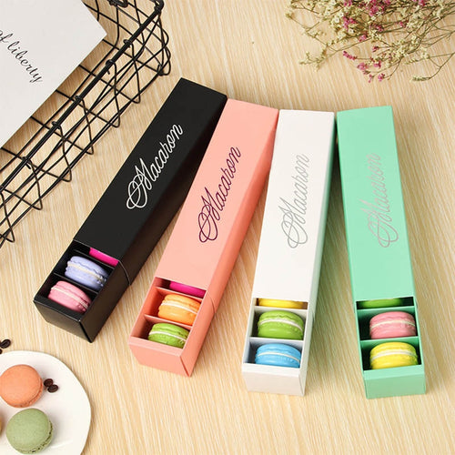 Macaron Packing  Box Beautifully Packaged Wedding Party Cake Storage Biscuit Paper Box Cake Decoration Baking Accessories