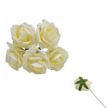 Load image into Gallery viewer, 10pcs 8cm Big Foam Flowers Artificial Rose Flower Bridal Bouquet Wedding Party Decoration DIY Scrapbooking Craft Fake Flower