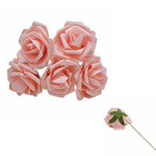 Load image into Gallery viewer, 10pcs 8cm Big Foam Flowers Artificial Rose Flower Bridal Bouquet Wedding Party Decoration DIY Scrapbooking Craft Fake Flower