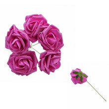 Load image into Gallery viewer, 10pcs 8cm Big Foam Flowers Artificial Rose Flower Bridal Bouquet Wedding Party Decoration DIY Scrapbooking Craft Fake Flower