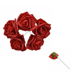 10pcs 8cm Big Foam Flowers Artificial Rose Flower Bridal Bouquet Wedding Party Decoration DIY Scrapbooking Craft Fake Flower