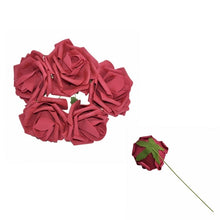 Load image into Gallery viewer, 10pcs 8cm Big Foam Flowers Artificial Rose Flower Bridal Bouquet Wedding Party Decoration DIY Scrapbooking Craft Fake Flower