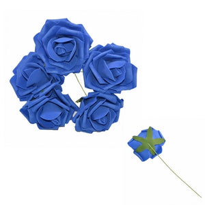 10pcs 8cm Big Foam Flowers Artificial Rose Flower Bridal Bouquet Wedding Party Decoration DIY Scrapbooking Craft Fake Flower
