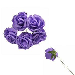 10pcs 8cm Big Foam Flowers Artificial Rose Flower Bridal Bouquet Wedding Party Decoration DIY Scrapbooking Craft Fake Flower