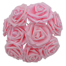 Load image into Gallery viewer, 10pcs 8cm Big Foam Flowers Artificial Rose Flower Bridal Bouquet Wedding Party Decoration DIY Scrapbooking Craft Fake Flower