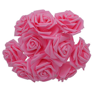 10pcs 8cm Big Foam Flowers Artificial Rose Flower Bridal Bouquet Wedding Party Decoration DIY Scrapbooking Craft Fake Flower