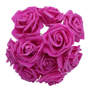 10pcs 8cm Big Foam Flowers Artificial Rose Flower Bridal Bouquet Wedding Party Decoration DIY Scrapbooking Craft Fake Flower
