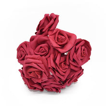 Load image into Gallery viewer, 10pcs 8cm Big Foam Flowers Artificial Rose Flower Bridal Bouquet Wedding Party Decoration DIY Scrapbooking Craft Fake Flower