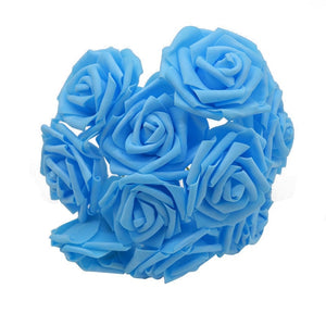 10pcs 8cm Big Foam Flowers Artificial Rose Flower Bridal Bouquet Wedding Party Decoration DIY Scrapbooking Craft Fake Flower