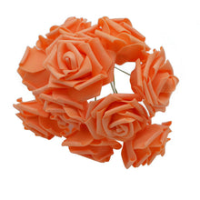 Load image into Gallery viewer, 10pcs 8cm Big Foam Flowers Artificial Rose Flower Bridal Bouquet Wedding Party Decoration DIY Scrapbooking Craft Fake Flower
