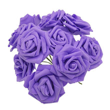 Load image into Gallery viewer, 10pcs 8cm Big Foam Flowers Artificial Rose Flower Bridal Bouquet Wedding Party Decoration DIY Scrapbooking Craft Fake Flower
