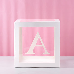 HUIRAN Girl Boy Baby Shower Decorations Transparent Box Baby 2 1st 1 One Birthday Party Decor Gift Babyshower Favors Supplies