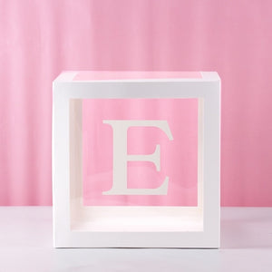HUIRAN Girl Boy Baby Shower Decorations Transparent Box Baby 2 1st 1 One Birthday Party Decor Gift Babyshower Favors Supplies