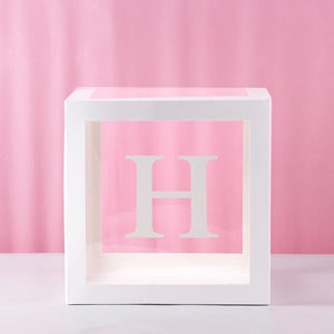 HUIRAN Girl Boy Baby Shower Decorations Transparent Box Baby 2 1st 1 One Birthday Party Decor Gift Babyshower Favors Supplies