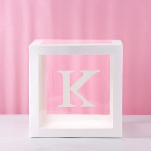 HUIRAN Girl Boy Baby Shower Decorations Transparent Box Baby 2 1st 1 One Birthday Party Decor Gift Babyshower Favors Supplies