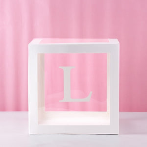 HUIRAN Girl Boy Baby Shower Decorations Transparent Box Baby 2 1st 1 One Birthday Party Decor Gift Babyshower Favors Supplies