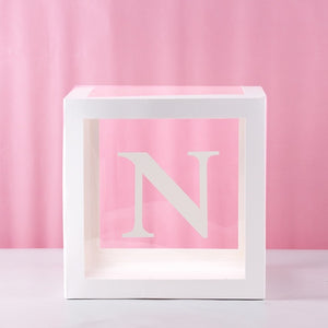 HUIRAN Girl Boy Baby Shower Decorations Transparent Box Baby 2 1st 1 One Birthday Party Decor Gift Babyshower Favors Supplies