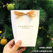 Load image into Gallery viewer, 10pcs Black White Merci Thank You Gift Packaging Candy Kraft Paper Bag Cookie Gift Bags Wedding Dragee Gift Box Wrapping Supplie